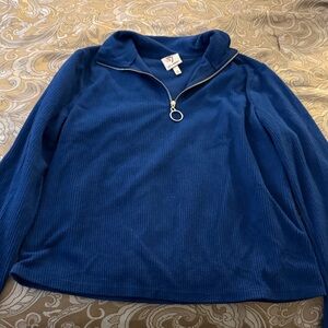 Women's Blue Quarter-Zip Sweater